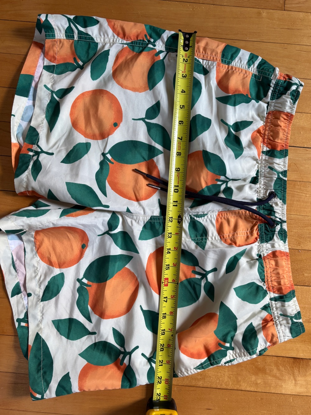 Orange Fruit Print Men’s XL 6” Bathing Suit Swim Trunks Beach Shorts Resortwear - Picture 6 of 16